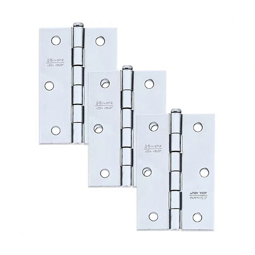 Dobradiça Zincada Silvana 3.1/2 Polegadas Com 3 Peças