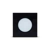 Luminária De Embutir Point Quadrada 15w 6000k Led Line Preta