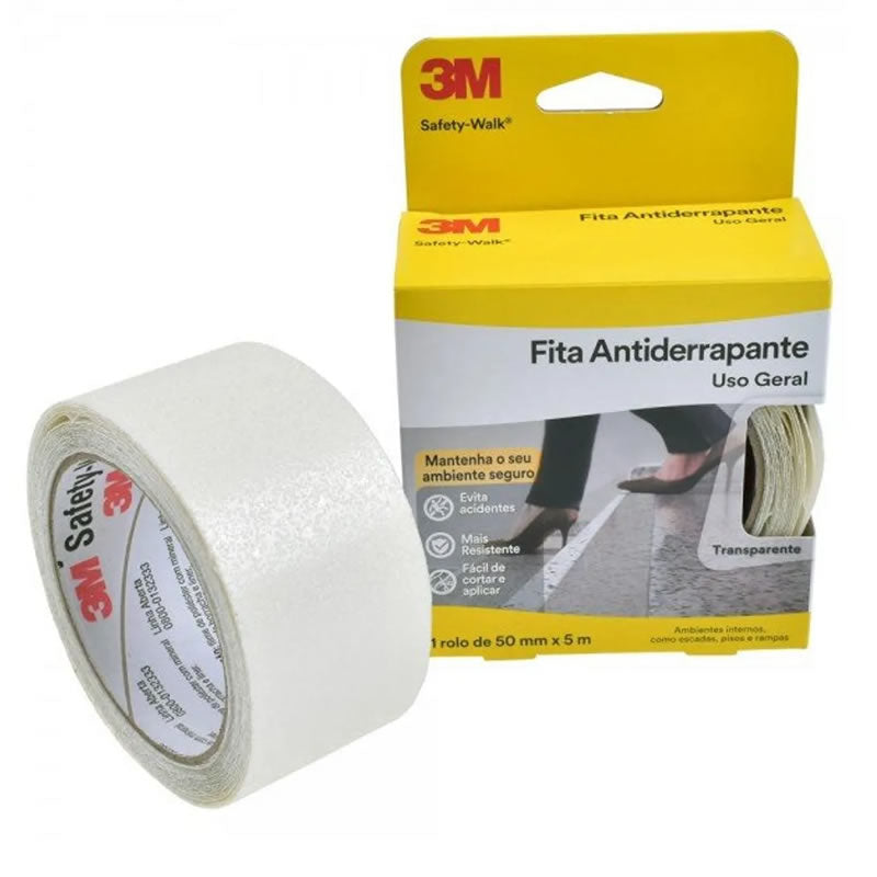 FITA ANTIDERRAPANTE 50MMX5M TRANSP 3M