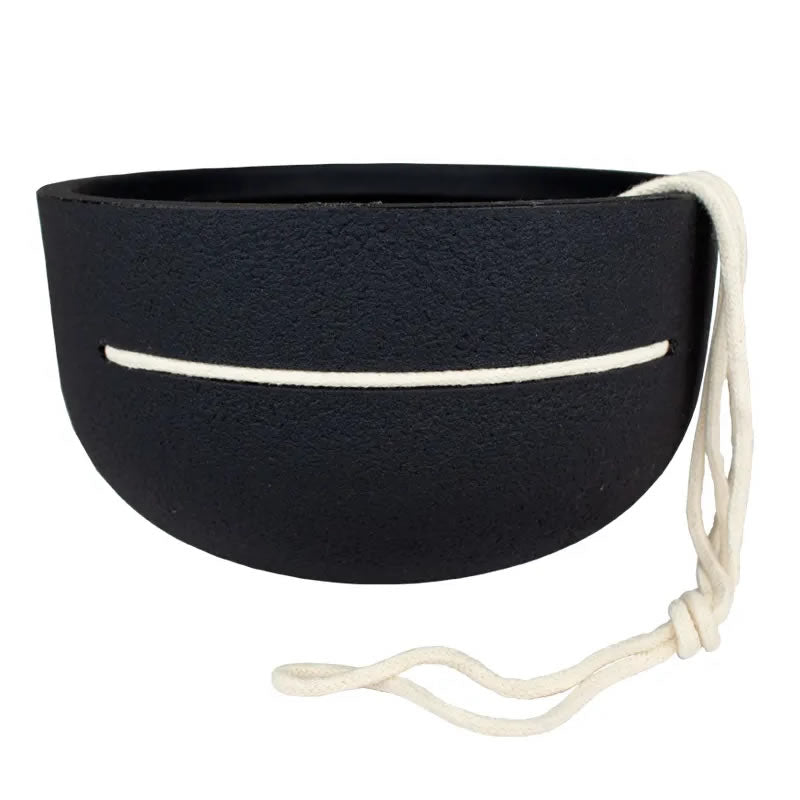 Vaso Suspenso Rústico 28 cm Chumbo Japi com Corda