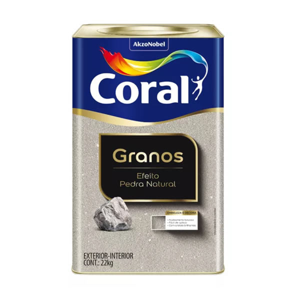 CORAL GRANOS EFEITO PEDRA NAT. FINA 22KG