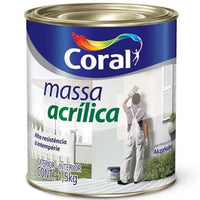 Massa Acrílica Coral 900ml para Exterior e Interior