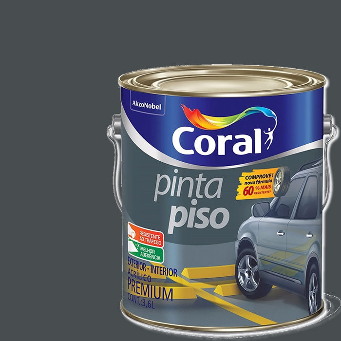 CORAL TINTA PISO CINZA ESCURO 3.6LTS