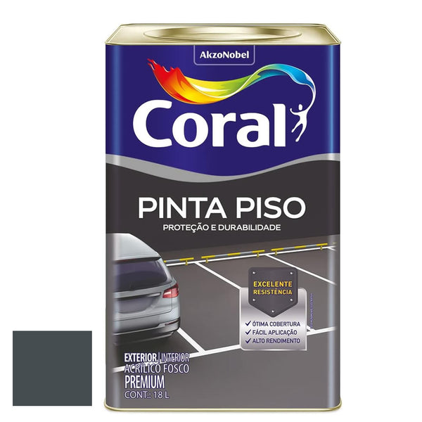 Tinta Para Piso Coral Fosca Cinza Escuro 18l