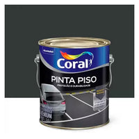 Tinta Para Piso Coral Fosca Preta 36 Litros