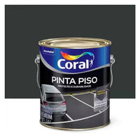 Tinta Para Piso Coral Fosca Preta 36 Litros