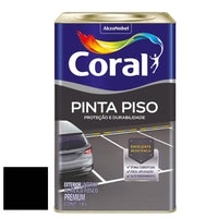 Tinta Para Piso Coral Fosca Preta 18 Litros