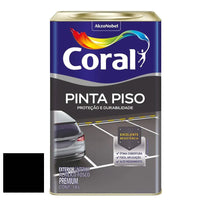 Tinta Para Piso Coral Fosca Preta 18 Litros