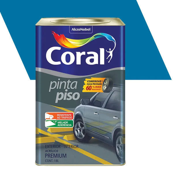 CORAL TINTA PISO AZUL  18LTS