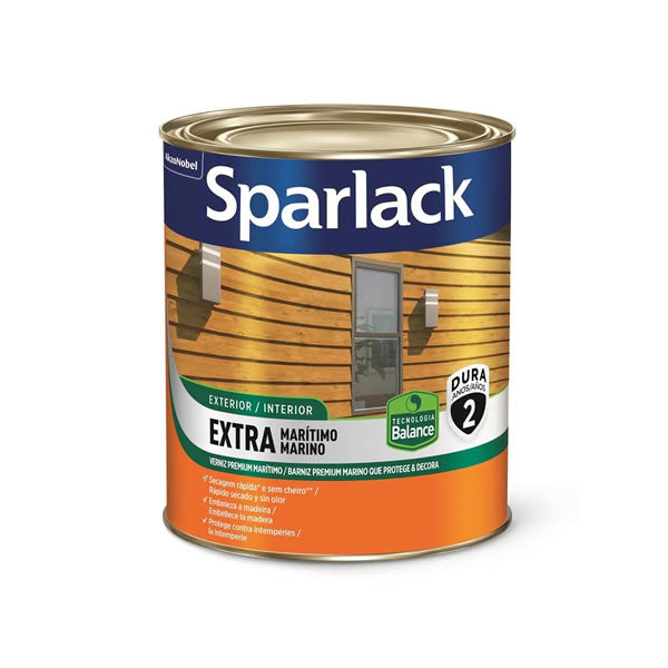 Verniz Sparlack Extra Marítimo Brilhante Base Água 900ml Akzo Nobel