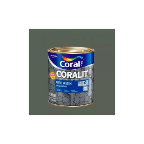 Tinta Esmalte Sintético Antiferrugem Coralit Cinza 900ml