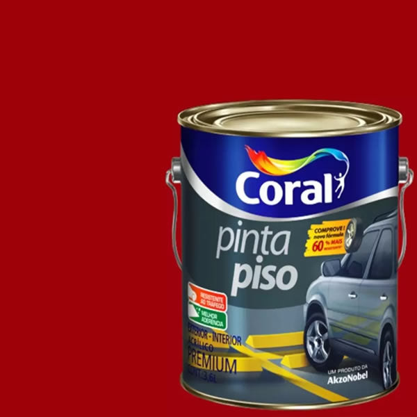 CORAL TINTA PISO VERMELHO SEGURANCA 3.6LTS