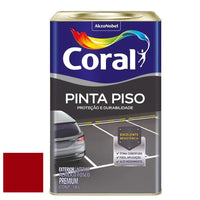Tinta Para Piso Coral Premium Vermelho Segurança 18 Litros