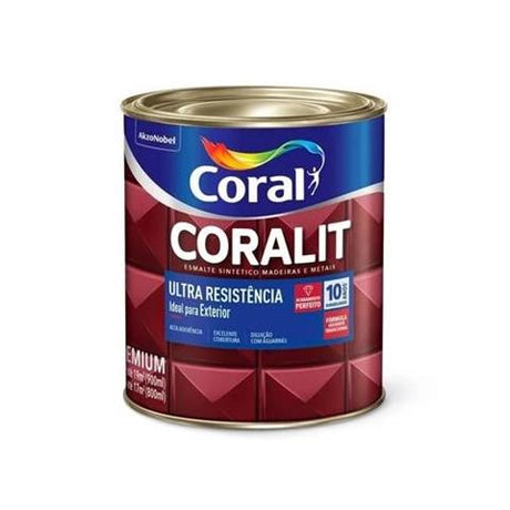 Esmalte Sintético Coralit Ultra Resistência 10 Anos Alto Brilho Branco 900ml
