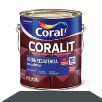 Tinta Esmalte Sintético Coralit Ultra Resistência Cinza Médio 3.6L