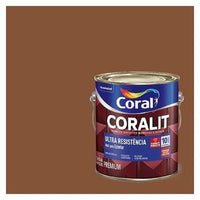 Tinta Esmalte Sintético Coralit Ultra Resistência Marrom 900ml