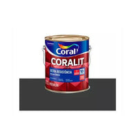 Tinta Esmalte Sintético Coralit Ultra Resistência Fosco 3,6L Preto