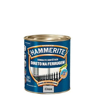 Esmalte Sintético Hammerite 800ml Cinza Brilhante Direto Na Ferrugem
