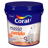 Massa Corrida Coral Plast 36l 57kg Branca