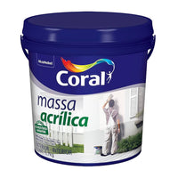 Massa Acrílica Coral 5,7kg Para Interior E Exterior