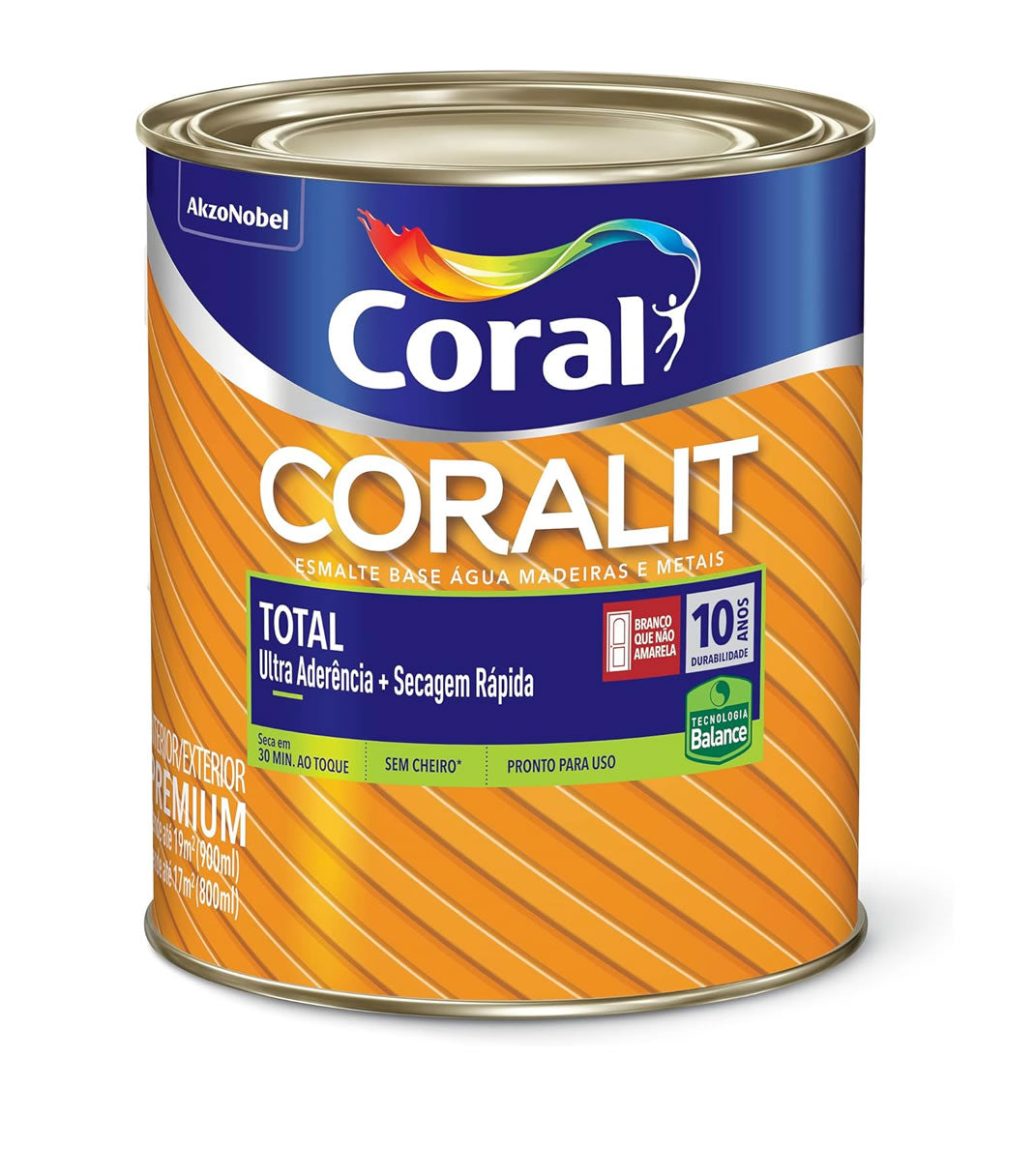 Esmalte Base Água Coralit Total Balance Branco 900ml Coral