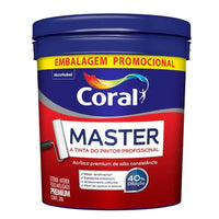 Tinta Acrílica Coral Master Fosca Branco 20L