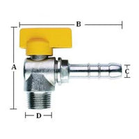 Válvula Esfera Jackwal 1/2 Npt X Tm 3/8
