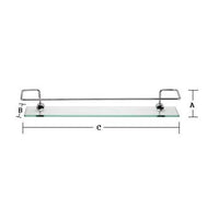 Prateleira Jackwal de Vidro com Grade de Proteção 40x10x45cm Cromada