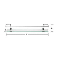 Prateleira Jackwal de Vidro com Grade de Proteção 40x10x45cm Cromada