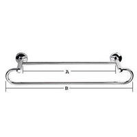 Porta Toalha Duplo Jackwal Metal Cromado 2886