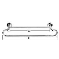 Porta Toalha Duplo Jackwal Metal Cromado 2886