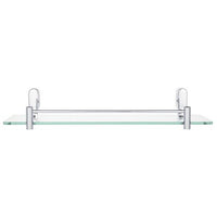 Prateleira Retangular De Vidro Lyn Jackwal Com Suporte Cromado
