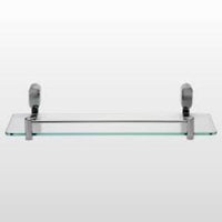 Prateleira Para Banheiro Jackwal Inti Em Vidro Com Suporte 40cm