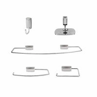 Kit 5 Acessórios Para Banheiro Jackwal Inti Metal Cromado