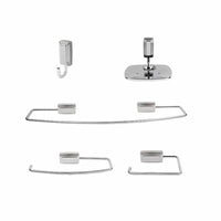 Kit 5 Acessórios Para Banheiro Jackwal Inti Metal Cromado