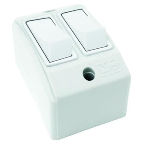 Interruptor De Sobrepor Perlex Com 2 Teclas 10A Branco