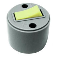 Interruptor Sobrepor Redondo Cinza Perlex