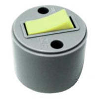 Interruptor Sobrepor Redondo Cinza Perlex