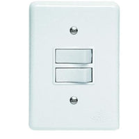 Conjunto 2 Interruptores Simples 10a Linha Lux Branco Perlex