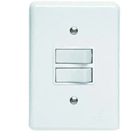 Conjunto 2 Interruptores Simples 10a Linha Lux Branco Perlex