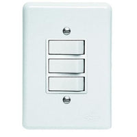 Conjunto 3 Interruptores Simples 10A Branco Perlex