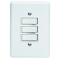 Conjunto 3 Interruptores Simples 10A Branco Perlex