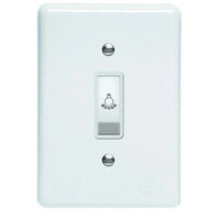 Conjunto Pulsador Para Campainha 10A Branco Linha P Lux Perlex