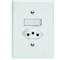 Conjunto Interruptor Simples e Tomada 20A Perlex Lux Branco