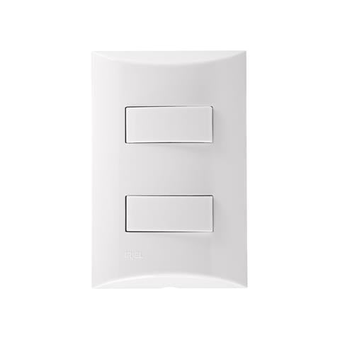 Interruptor Duplo Simples Iriel Brava 2 Branco