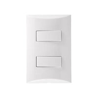 Interruptor Simples Iriel Brava 2 Teclas Branco