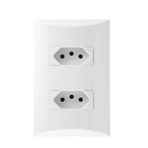 Tomada Soprano Brava 2 2p+t 10a 3 Pinos Nbr14136