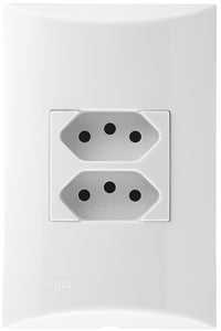 Tomada Iriel Brava 2P T 20A 3 Pinos NBR 14136 Branca
