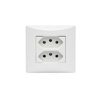 Tomada Dupla 2pt 10a 3 Pinos Sistemax Brava Soprano