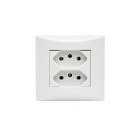 Tomada Dupla 2pt 10a 3 Pinos Sistemax Brava Soprano